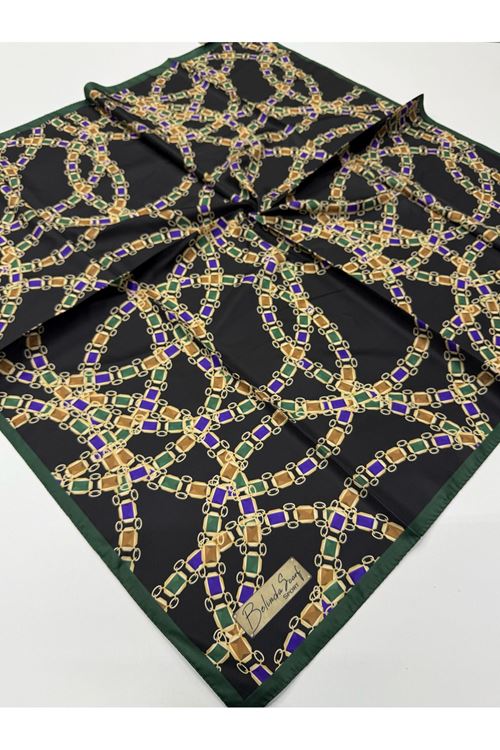 Belinda Scarf Twill Eşarp (Zincir Desen) 