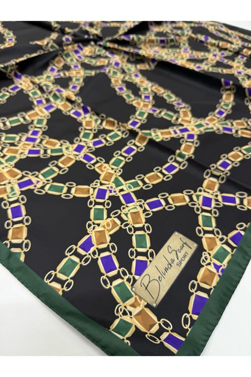 Belinda Scarf Twill Eşarp (Zincir Desen) 