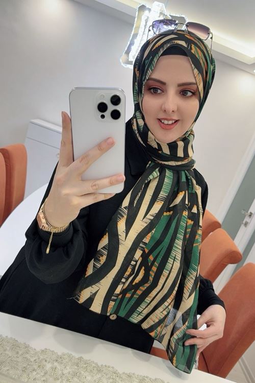 Valens Trend Fresh Koton Şal (Meşhur Yeşil Zebra)