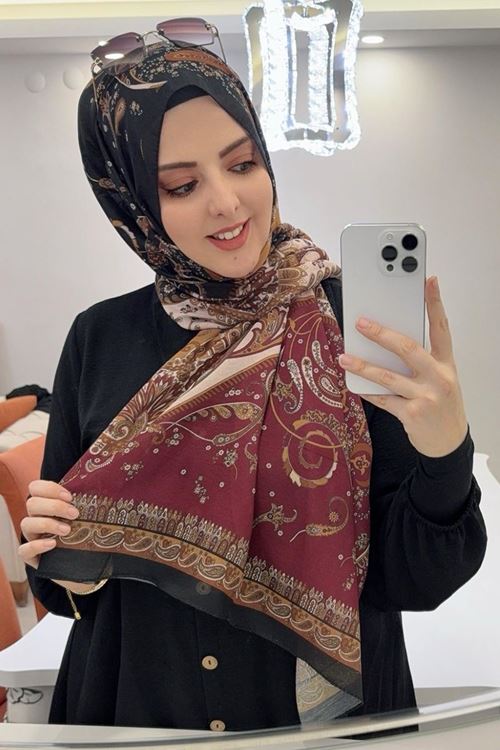 Valens Fresh Koton Şal (Etnik Etro Desen)