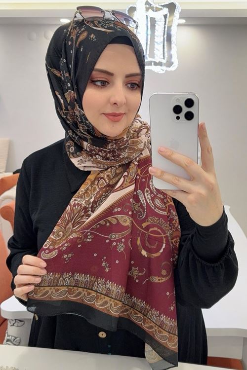 Valens Fresh Koton Şal (Etnik Etro Desen)