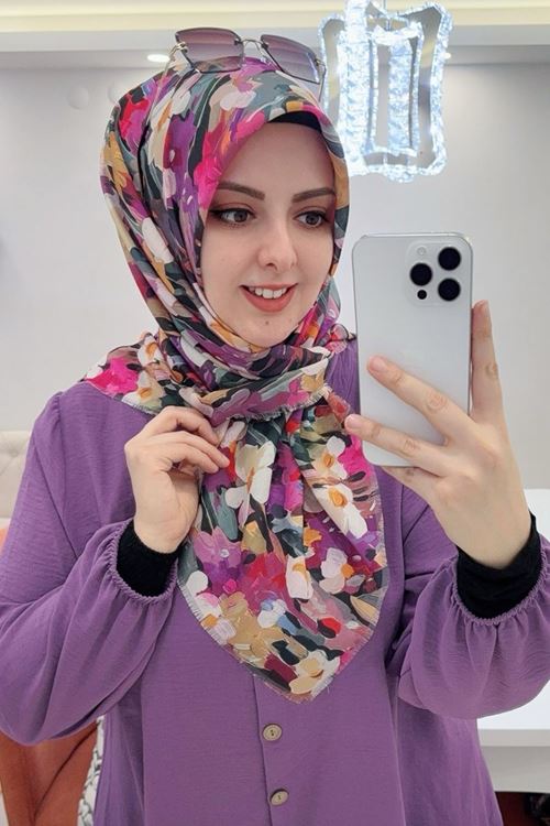 Rüya Koton Eşarp Papatya Modeli   