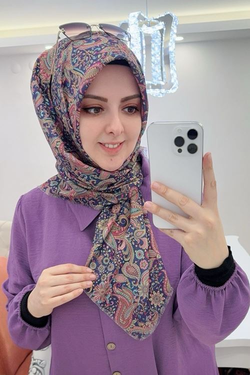 Rüya Koton Eşarp Etnik Desen