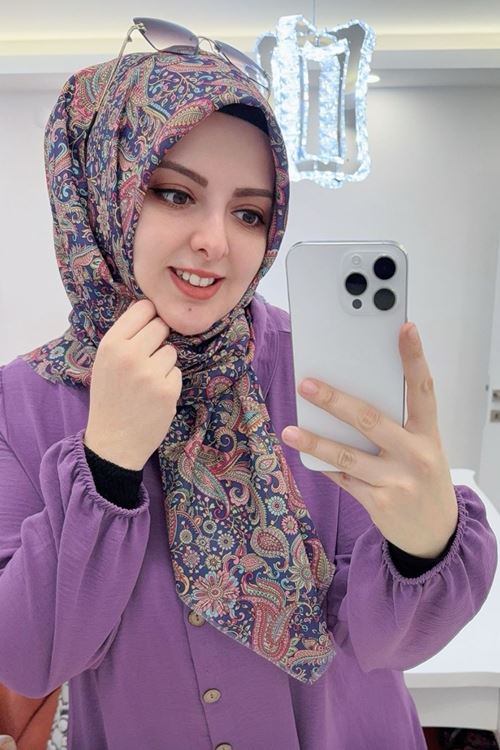 Rüya Koton Eşarp Etnik Desen