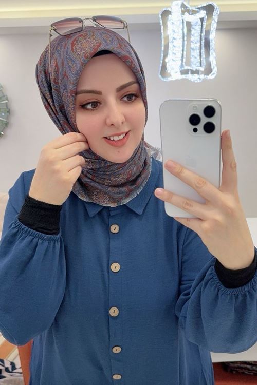 Rüya Koton Eşarp Etnik Desen