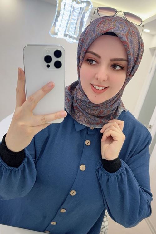 Rüya Koton Eşarp Etnik Desen