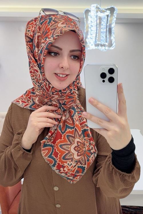 Rüya Koton Eşarp Delfin Modeli  