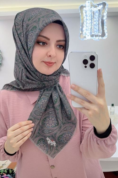 Rüya Koton Eşarp Etnik Desen 