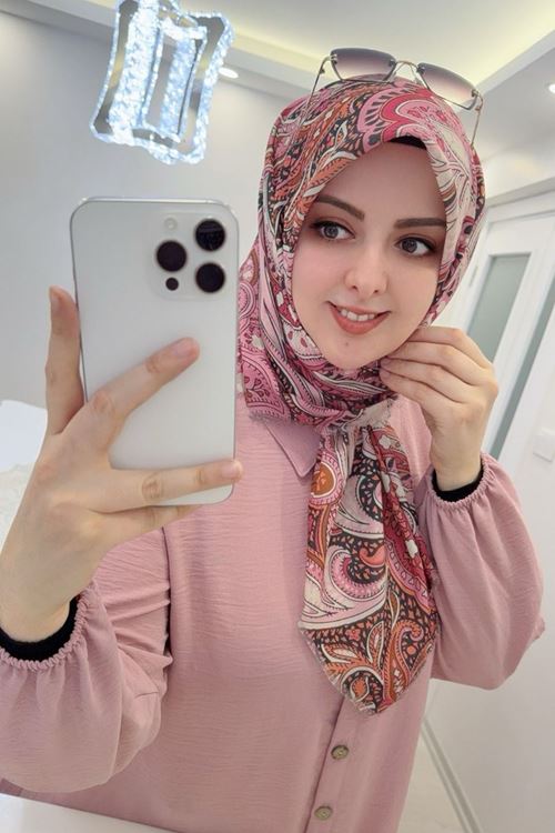 Rüya Koton Eşarp Etnik Desen