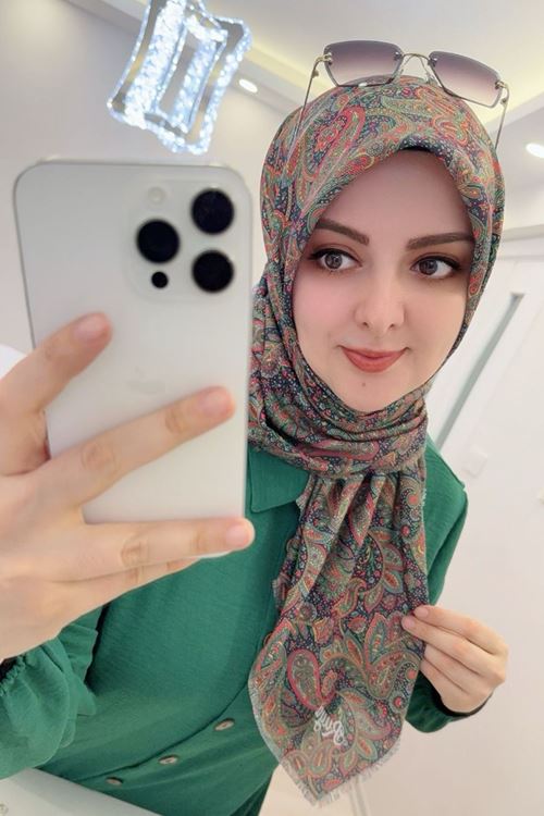 Rüya Koton Eşarp Mini Etnik Desen