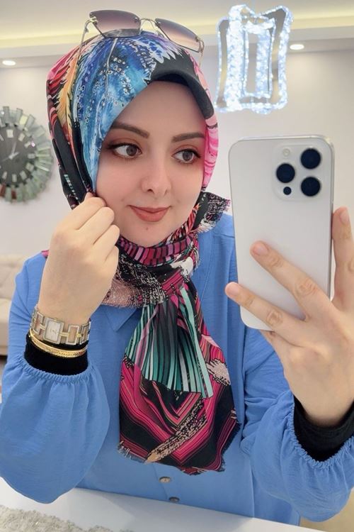 Rüya Koton Eşarp Tüy Desen 2