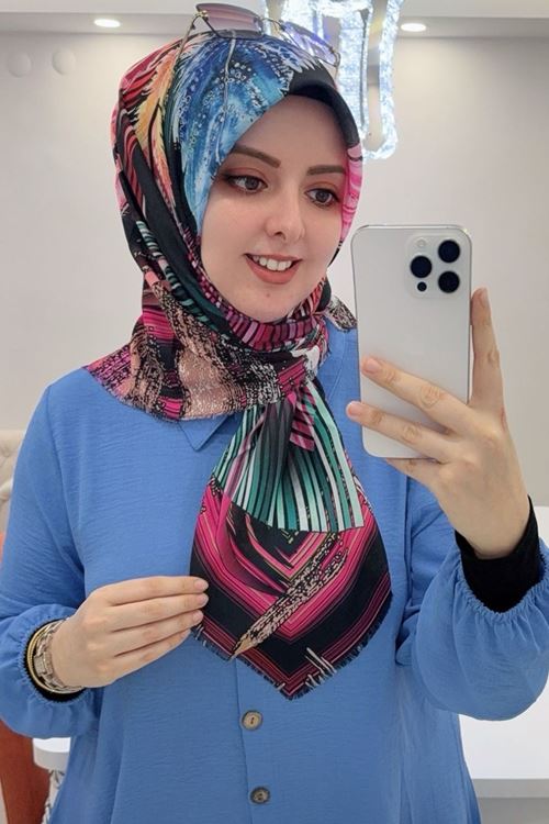 Rüya Koton Eşarp Tüy Desen 2