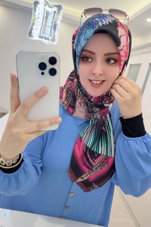 Rüya Koton Eşarp Tüy Desen 2