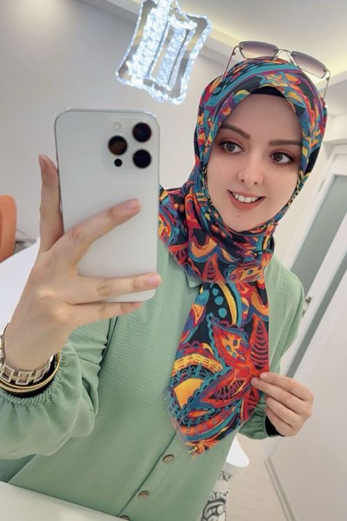 Rüya Koton Eşarp Rengo Modeli