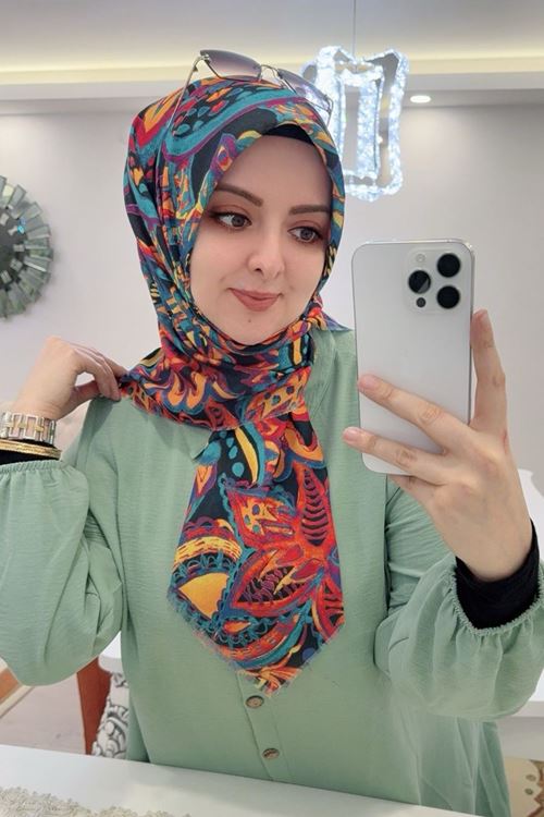 Rüya Koton Eşarp Rengo Modeli