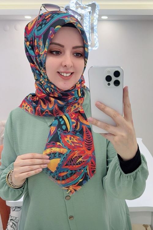 Rüya Koton Eşarp Rengo Modeli