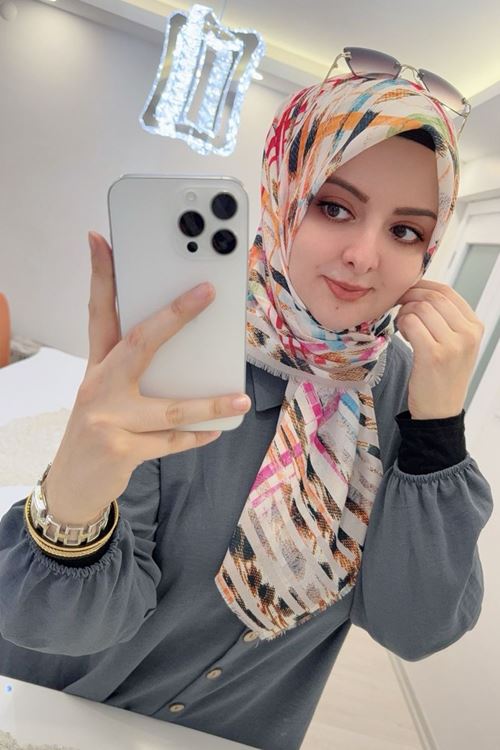 Rüya Koton Eşarp Renkli Model