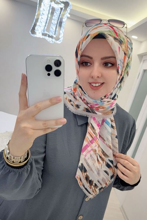 Rüya Koton Eşarp Renkli Model