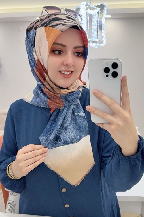 Rüya Koton Eşarp Zebra Sportif Model