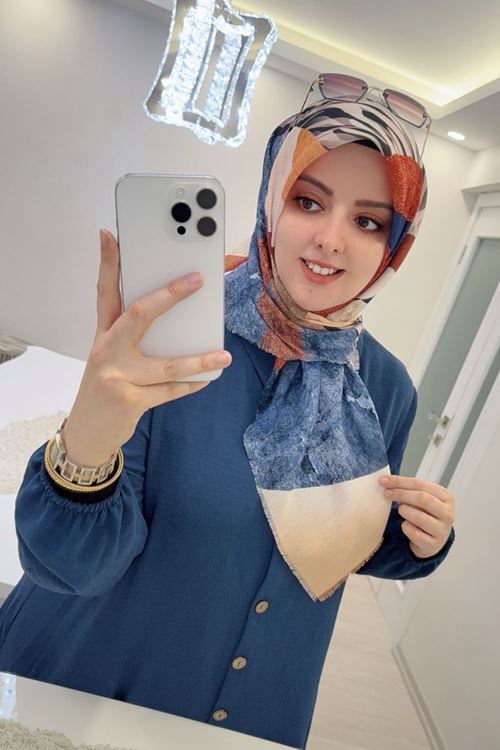 Rüya Koton Eşarp Zebra Sportif Model