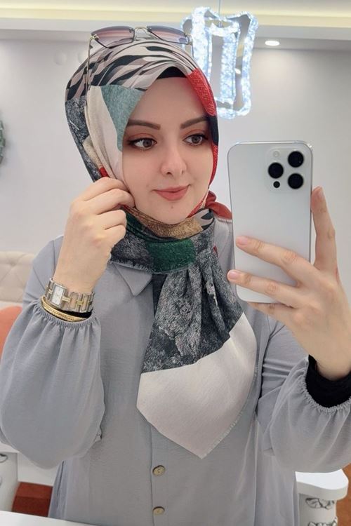 Rüya Koton Eşarp Zebra Sportif Model