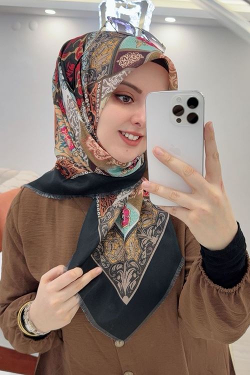 Rüya Koton Eşarp Etnik Desen