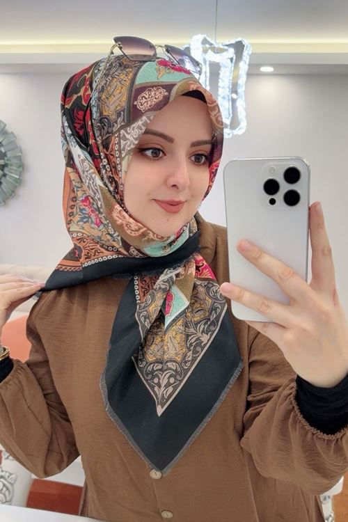 Rüya Koton Eşarp Etnik Desen