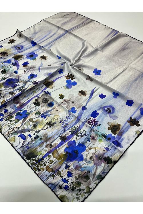 Papatya Desen İpeksi Eşarp 