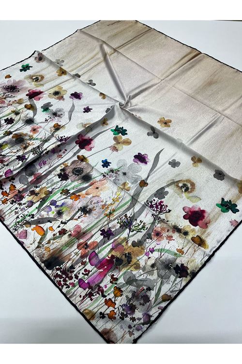 Papatya Desen İpeksi Eşarp  