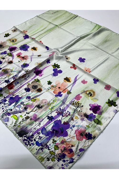 Papatya Desen İpeksi Eşarp   