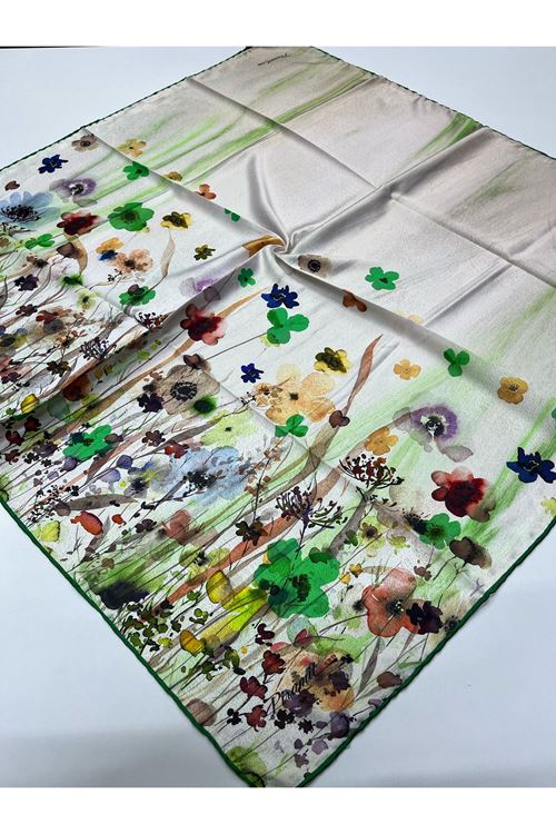 Papatya Desen İpeksi Eşarp  