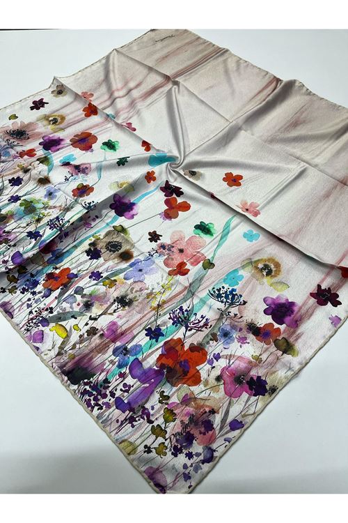 Papatya Desen İpeksi Eşarp   