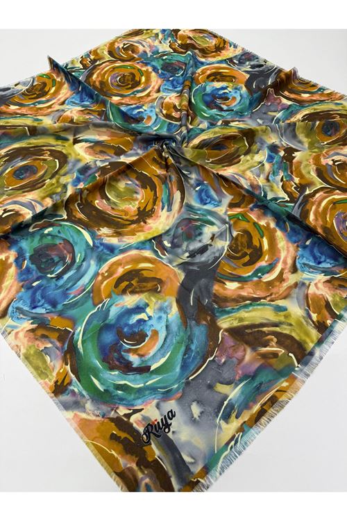 Rüya Koton Eşarp Rose Desen 