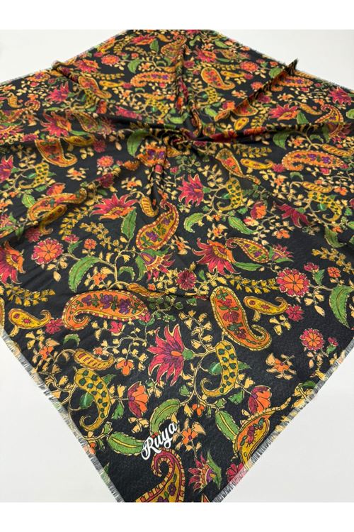 Rüya Koton Eşarp Etnik Desen 