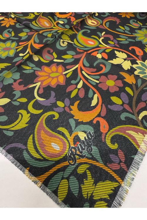 Rüya Koton Eşarp Etnik Çiçek Desen 