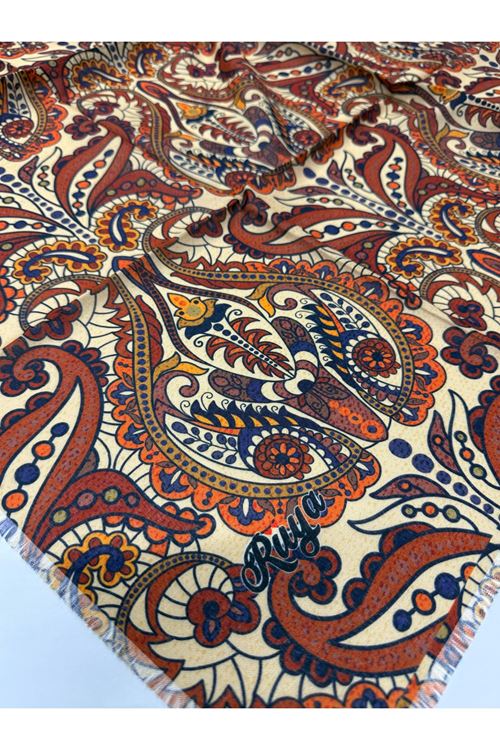 Rüya Koton Eşarp Etnik Desen 