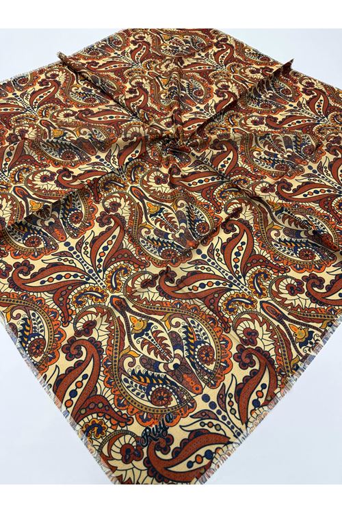 Rüya Koton Eşarp Etnik Desen 