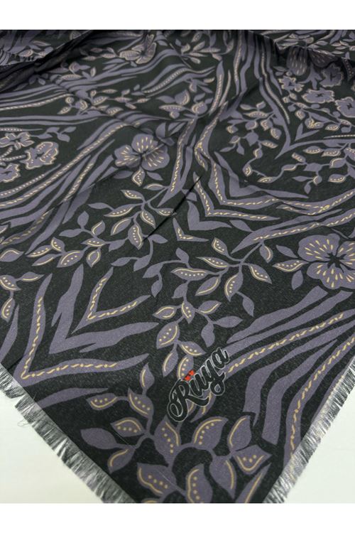 Rüya Koton Eşarp Etnik Çiçek Desen