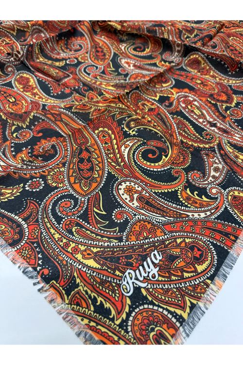 Rüya Koton Eşarp Etnik Desen 