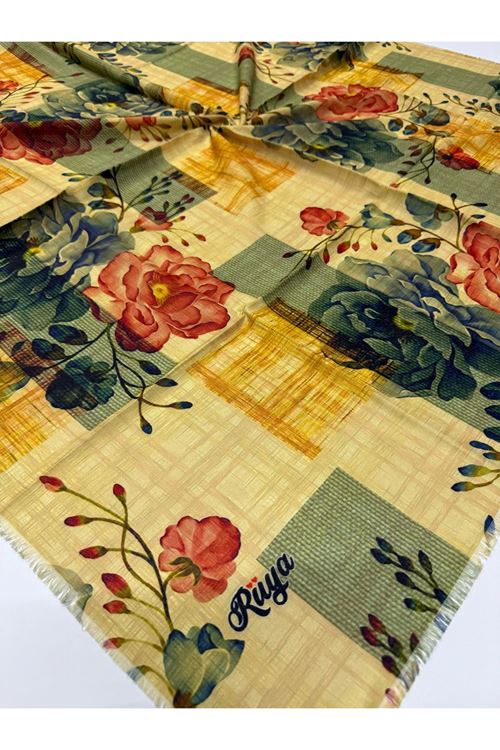 Rüya Koton Eşarp Rose Desen 