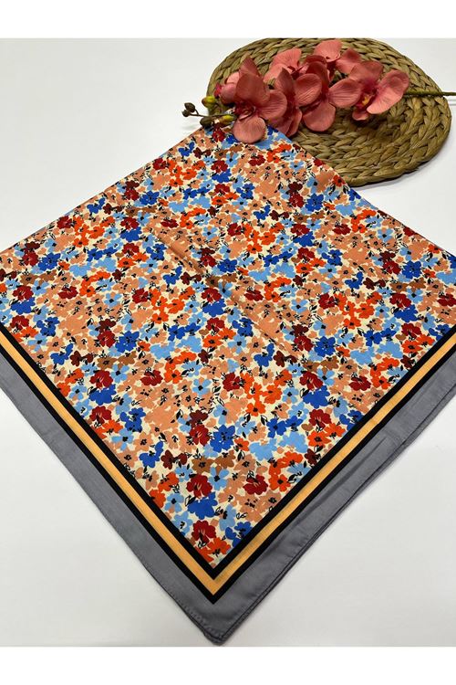 Çiçek Desen Soft Eşarp 