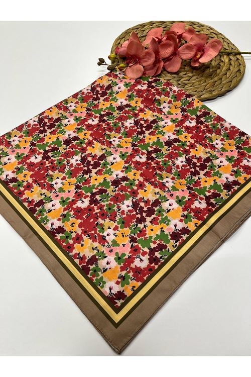 Çiçek Desen Soft Eşarp