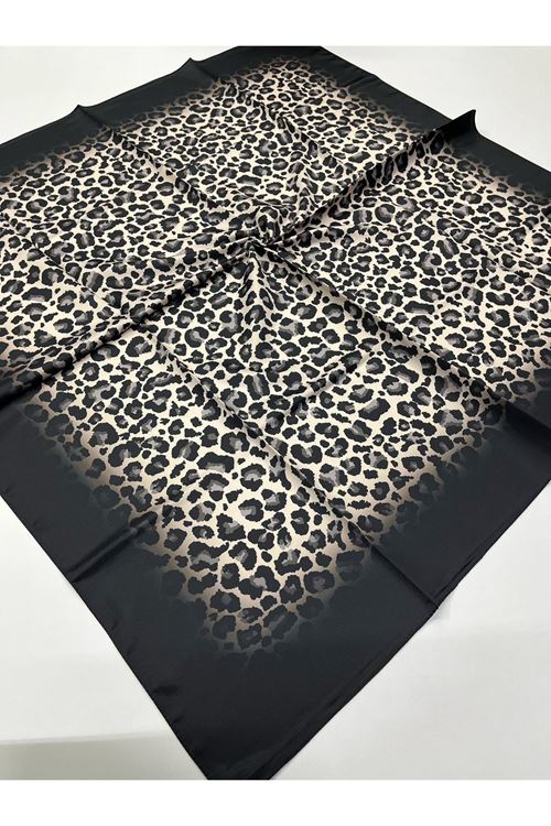 Leopar Desen Twill Eşarp