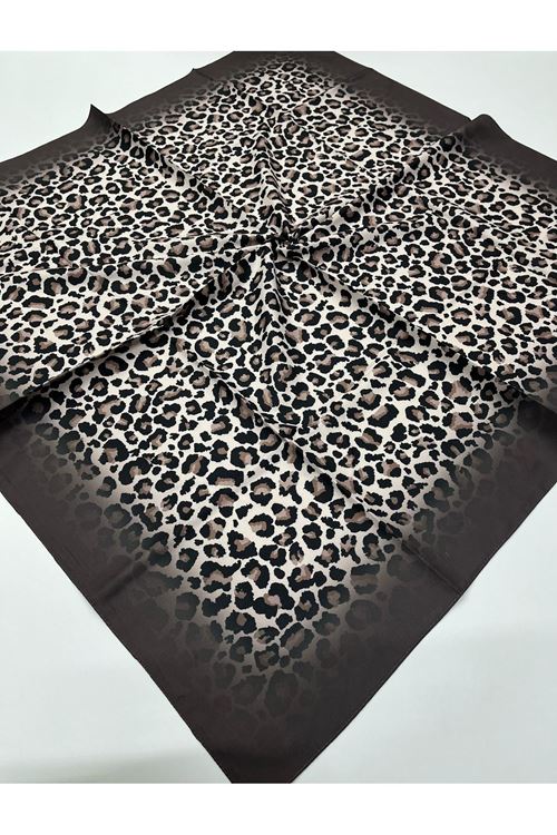 Leopar Desen Twill Eşarp 