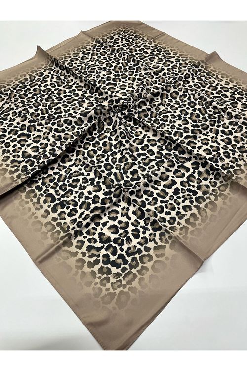 Leopar Desen Twill Eşarp 