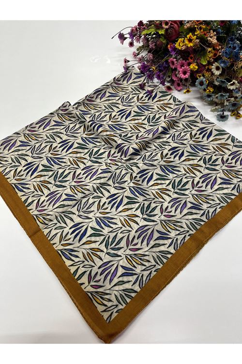 Yaprak Desen Soft Eşarp  