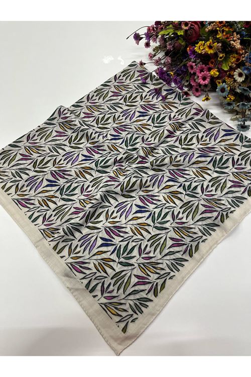 Yaprak Desen Soft Eşarp