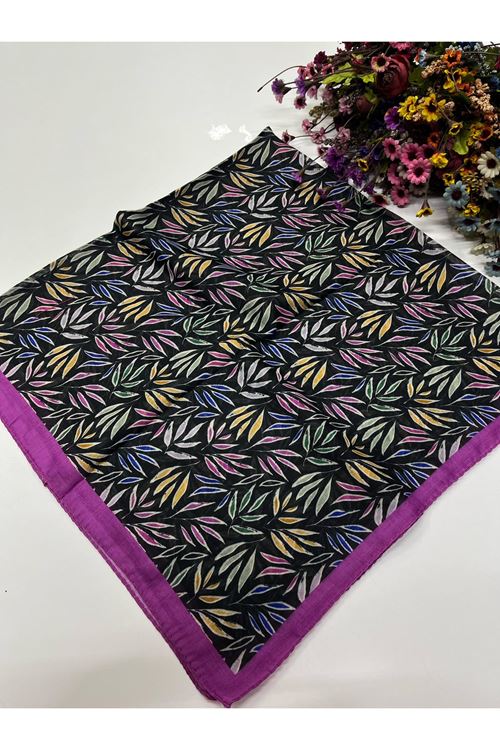 Yaprak Desen Soft Eşarp