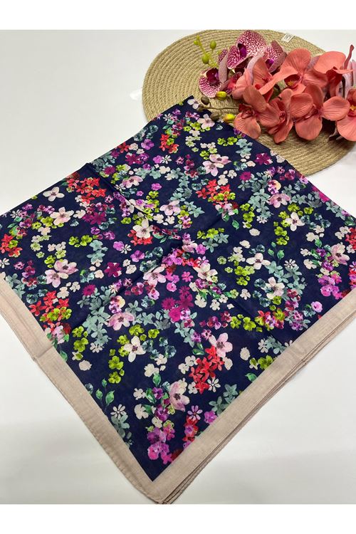  Gece Çiçeği Model Soft Eşarp