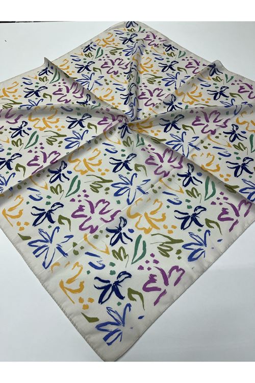 Suluboya Desen Soft Eşarp  